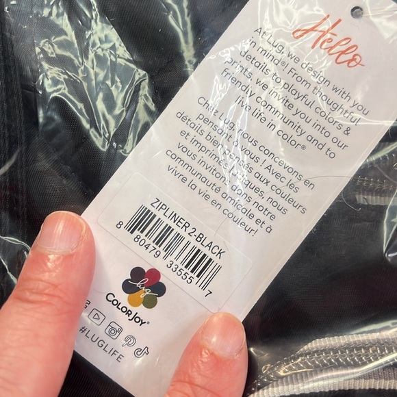 NWT Lug Zipliner 2 Convertible Hobo Bag - Black - Picture 4 of 5